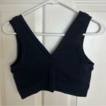 Offline by Aerie Women's Ribbed Crop Top Black Sleeveless V Neck Size Large Photo 1