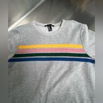 Forever 21  Gray Colored Striped Long Sleeve Sweatshirt - Size Medium - VGUC Photo 3