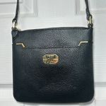Ralph Lauren Lauren‎  Black Faux Leather Crossbody Bag Small Gold Hardware Photo 0