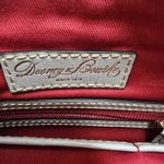 Dooney & Bourke Womens Crossbody Maxi Quilt Purse Logo Handbag Taupe Pink Photo 6