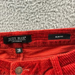 Judy Blue Slim Fit Corduroy Carpenter Ankle Pants Burnt Orange Rust Size 28 x 26 Photo 4