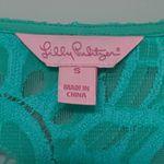 Lilly Pulitzer Turquoise Teal Longsleeve Eyelet Blouse Top Photo 10