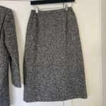 Vintage Adolph Schuman for Lilli Ann Tweed Blazer Skirt Suit Black White S/M Gray Photo 7