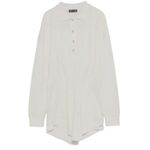 Mugler Long Sleeve Shirt Dress in Snow 38 New Womens Polo Mini White Size undefined Photo 10