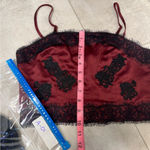 Goth Burgundy Lace Trim Crop Top size XS Red Photo 4