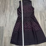 Who What Wear Black Purple Polka Dot Sleeveless Dress Size Small Fit & Flare Photo 4