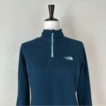 The North Face  Blue Green Quarter Zip Fleece Pull Over Sweater, Sz Small Photo 1