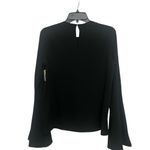frame denim Frame Flutter Sleeve Top Size Small Bell Sleeve Blouse Black Photo 2