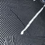 Black & White Striped Lightweight hoodie Size XL Photo 1