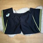 Adidas Y2K  Black Neon Green Track Pants Nylon Elastic Size XL Climacool Rare Photo 1