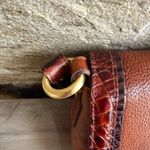 Brahmin  Vintage Evon The Grady Collection Brown Leather Clutch Shoulder Bag Photo 6