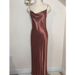 Bonnie Strauss Vintage Floral Velvet Burnout Maci Slip Dress S/M Pink Photo 5