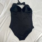 Liz Claiborne 69  One Piece Black Bathing Suit Halter Size 12 Photo 4