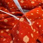 Faithfull the Brand Red Floral Wrap Skirt Photo 9