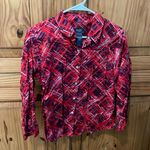 CRAZY HORSE (A LIZ CLAIBORNE COMPANY) Colorful Design Button Down Shirt Size 8 Photo 0