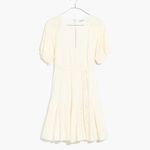 Madewell ivory Eyelet Tassel-Tie Mini Dress sz 10 cream dress Photo 3