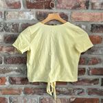 Hollister  Yellow Wrap Baby Tee Short Sleeve Crop Top Shirt, S Photo 7