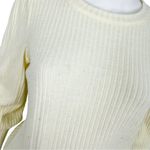 Madewell Women's Cream Balloon Long Sleeve Crewneck Fall Sweater Size XS Photo 1