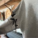 Drew ☀️  laced sleeve gray sweatshirt large Photo 4