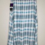 a.n.a NWT  Size 6 Green Naples Stripe Faux Wrap Skirt Photo 7