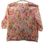 Talbots Womans Top Size 3X Fruit Flowers Apples Bohemian Hippie Lightweight Photo 1