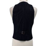 Vintage Danier Suede Leather Vest Waistcoat Python Snake Print Black Womens S/M Photo 5