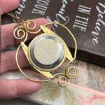 Bulova Vintage  Golden Steampunk Wire Wrapped Watch Necklace Photo 3
