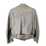 Acne Studios  Leather Moto Jacket Grey Sz‎ 38 (US 6) Photo 5