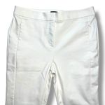 Loft Womens Dress Pants Skinny Crop Capri Stretch Zipper Pockets White Size 8 Photo 1