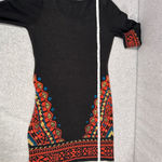 Flying Tomato Knee Length Tribal Bodycon Sweater Dress Size Medium Photo 4