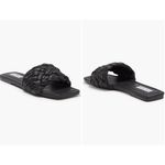 Steve Madden Mora Black Woven Slides Photo 1