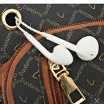 I Love Sewing Mini Vintage Patten Shoulder Bag, Multifunctional Cell Phone Bag With Love Decor Photo 4