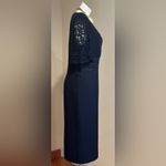 Night Studio New York Vintage Navy Blue Lace Top Gold Jewels In Front SZ 20 Photo 2