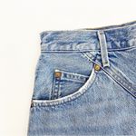 AGOLDE Palladium Hi Rise Denim Jean Western Mini Skirt: Renewal Blue Raw Hem Photo 7