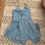 Bec & Bridge  Chambray Lace Up Romper NEW Photo 4