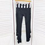 Lululemon Speed Ruched Ankle Striped Waist Leggings Black White 4 Photo 1