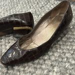 Bruno Magli Vintage 80s Brown Leather Chunky Heel Size 8 Photo 3