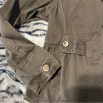 Live a Little  Brown Jean Jacket with Button Details Photo 3