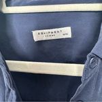 Equipment  femme blue silk shirt dress size medium Photo 3