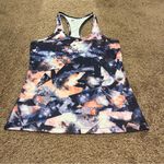 Purple, Pink/Orange/Salmon, White, and Black Galaxy Patterned Actra Tank Top Purple Size M Photo 0