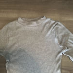 Poof! Gray Turtle Neck Tunic Sweater Dress Photo 2