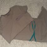 FIGS Tan Jogger Scrub Pants with Top Set Photo 0