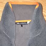 ZARA Gray and Purple Vest with Orange Trim Photo 1