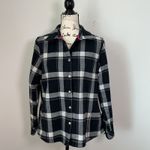 Orvis Classic Collection Black Plaid Fleece Lined Button Up Jacket sz L Photo 1
