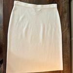 Petite Sophisticate  Ivory Ribbed Skirt Size 8 Photo 1