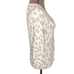 Banana Republic Charlene cheetah print white 3/4 sleeve cotton blend sweater M Photo 2