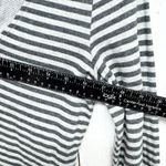 Soft Surroundings Dress Women Size XS Gray Black Stripe V-Neck Long Sleeve Midi Photo 4