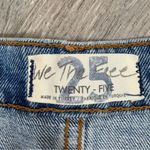 Free People We The Free Vixen Distressed Cigarette Crop Jeans Raw Hem Blue 25 Photo 10