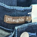 J. McLaughlin  Rutledge Jeans 4 NWT $178 Bootcut Blue Solid Dark Was Stretch Photo 5