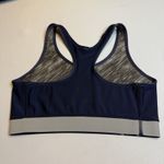 Under Armour Blue Gray Reversible Sports Bra Navy/Gray SZ S/M Workout Gym Trendy Photo 5